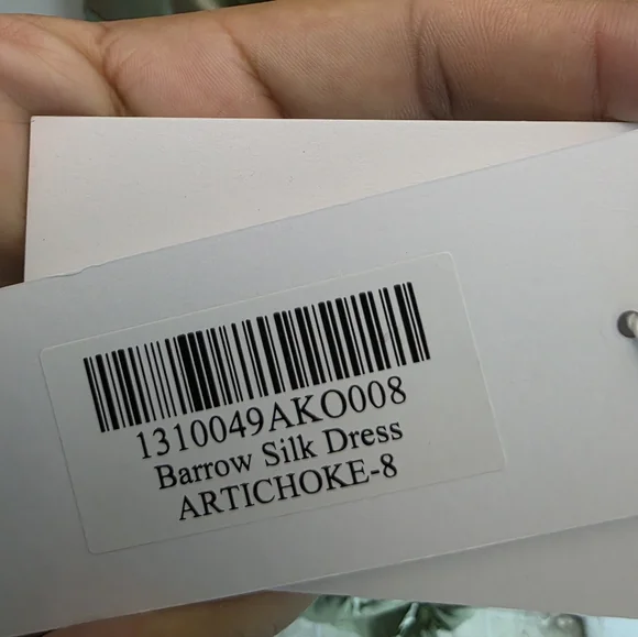 NWT Reformation Barrow Silk Dress in Artichoke Green Maxi Strapless - Picture 9 of 11